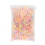 3200 Pcs Elastic Rubber Bands Small Hair Ties Hair Rubber Mini Hair Bands Hair Elastics Tiny Soft Holder Ponytails for Girls (Candy Color with dots)