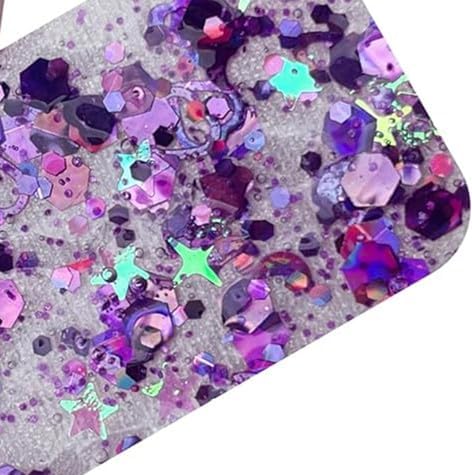 Go Ho Light Purple Face Body Glitter - Party Flash Festival Rave Outfits for Women&Kids,Holographic Glitter Face Paint,Halloween Mermaid Fairy Makeup Chunky Sequins Gel,Rave Pride Accessories