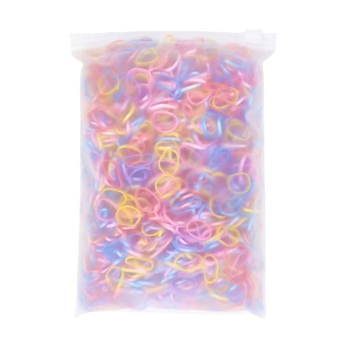 3200 Pcs Elastic Rubber Bands Small Hair Ties Hair Rubber Mini Hair Bands Hair Elastics Tiny Soft Holder Ponytails for Girls (Pearlescent Color)