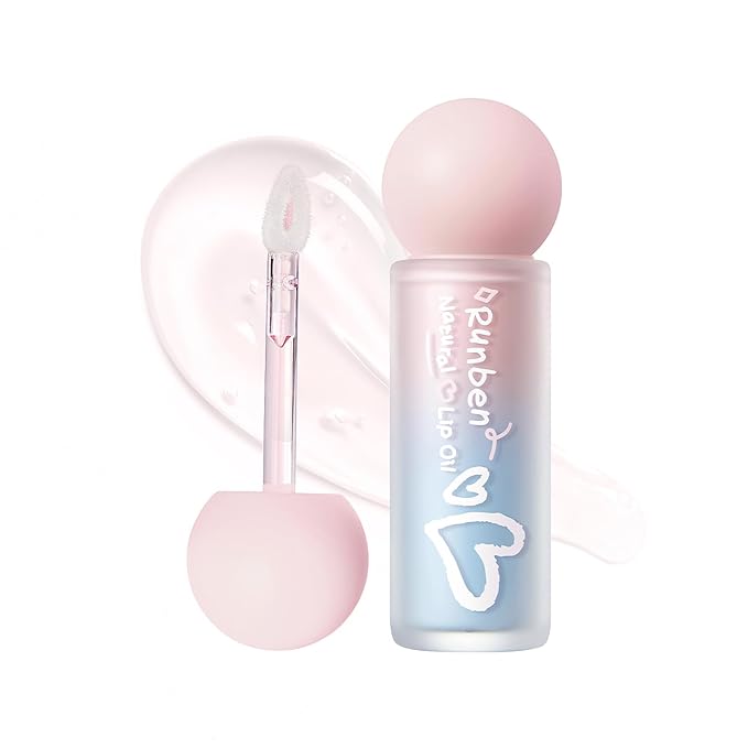 RUNBEN Baby Hydration Lip Oil, 48H Lasting Moisturizing, Clean & Non-toxic, Kids Chapped Lips Care, Fragrance Free（Clear)