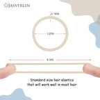 No Metal Hair Ties, Light Blonde, 50 Pieces, Elastic Ponytail Holders, No Pull Braided Hair Tying Bands