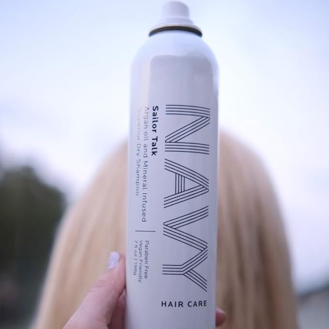 NAVY HAIR CARE Sailor Talk Dry Shampoo | Oil Absorbing and Nourishes Hair with Argan Oil | 7 oz