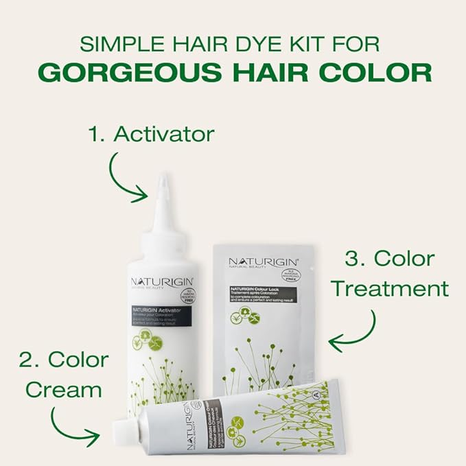 Naturigin Permanent Hair Dye, 5.0 Light Chocolate Brown – Ammonia Free, 100% Gray Coverage, Vegan, Salon Quality Hair Dye