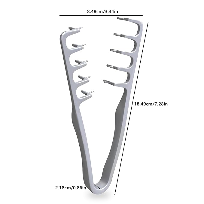 Volumizing Texture Comb, Wide-Tooth Hair Styling Comb for Men & Women, Fluffy Curly Texture Roots Volume Combs, Bangs Seam Grooming Styling Tool, Grey