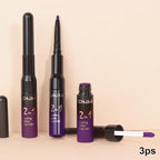 evpct 3Pcs Burgundy Red Black Dark Purple Matte Lip Liner & Liquid Lipstick Stain Makeup Set for Women, Lip Liner Stain Long Lasting Waterproof Smudge Proof, Cruelty Free Lip Makeup 24 hours originale