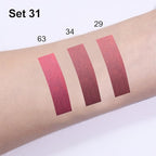 evpct 3Pcs Antique Rose Nuetral Hot Mauve Matte Lip Liner & Liquid Lipstick Stain Makeup Set for Women, Lip Liner Stain Long Lasting Waterproof Smudge Proof, Cruelty Free Lip Makeup 24 hours originale