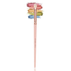 Natural Goat Hair Eye Brush by ENZO KEN - Small Corners & Smudge Brush - Single, Mini Size - Pink, E403S