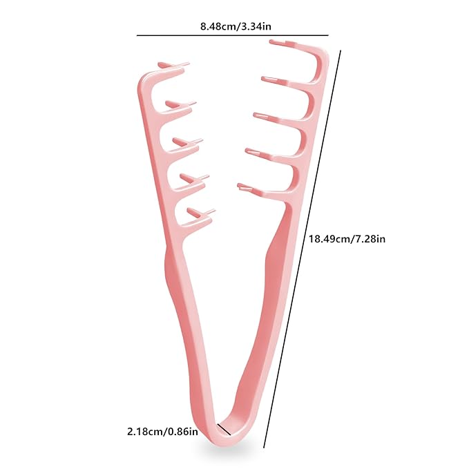 Volumizing Texture Comb, Wide-Tooth Hair Styling Comb for Men & Women, Fluffy Curly Texture Roots Volume Combs, Bangs Seam Grooming Styling Tool, Pink