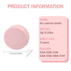 Powder Matte Blush Cheeks Face Makeup for Women With Mirror and Powder Puff Monochrome Blushes Lightweight,Smooth,Blendable,Fade and Transfer-Resistant Baked Blush,Effortless Matte Natural Finish