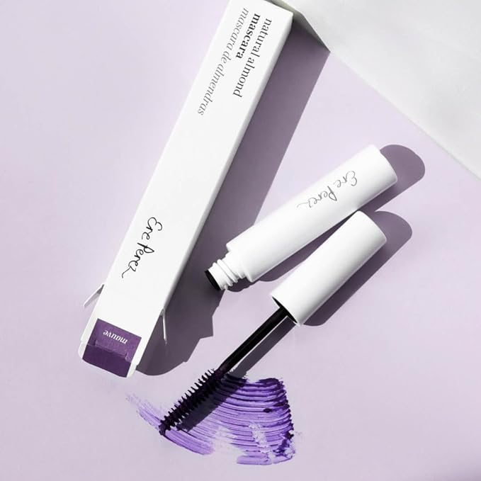 Ere Perez - Natural Almond Oil Mascara | Strengthen, Lengthen, Nourish Lashes | Smudge-Proof, Water Resistant, Low Irritation | Vegan, Cruelty-Free, Clean Beauty (Mauve, 0.35 oz | 10 ml)