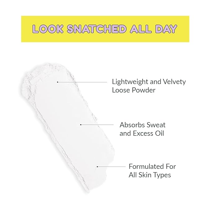 KimChi Chic Beauty Mini Me That White Powder Set and Bake Mattifying Setting Powder for Makeup, Soft Natural Face Makeup Helps Minimize the Appearance of Fine Lines, 0.17 oz, White