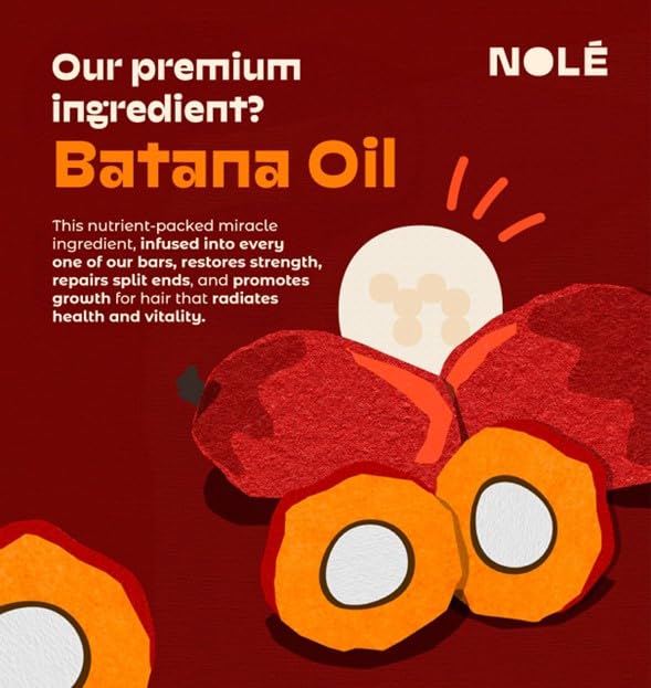 NOLE CARE Sustainable Bar Shampoo with Citrus & Batana Oil, for Oily Hair (3 oz) - PH Balanced, Rice Protein Based, Clarifying Shampoo, Sulfate-Free, Plastic-Free