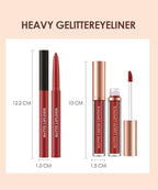 BestLand 6Pcs Matte Liquid Lipstick and Lip Liner Set, Non-Stick Cup Not Fade Waterproof 24 Hour Lip Gloss Nude Brown Lip Liner Pencil for Women, labiales mate 24 horas originales (Set B)