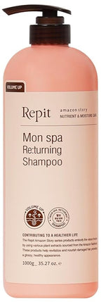 Repit Returning Shampoo 1000ml – Salicylic Acid & Niacinamide for Scalp Care, Thinning Hair, Volume Loss, Elasticity & Anti-Aging Support | RepitUSA