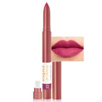 evpct Rose Lip Liner Crayon Pencils Set for Women, Hot Pink Matte Lip Stick Crayon Long Lasting, Lips Pencil Liner and Lipstick set, Lipliner Pencil, 24 Hours Long Wearing Lipstick Built-in Sharpener