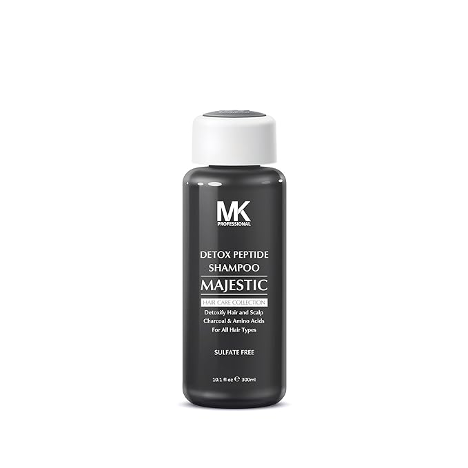 MK PROFESSIONAL Detox Deep Clean Clarifying Shampoo, Sulphate Free + Charcoal and Amino Acid Complex, Removed Product Buildup, Dirt & Oils, Nourishes & Soothes Scalp - 10.1 Fl Oz / 300 ml