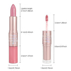 evpct 2 in 1 Light Pink Glitter Metallic Shimmer Diamond Lipstick and Lip Gloss Set for Women Long Lasting Waterproof, Bright Rose Pink Sparkle Glitter Shiny Lipstick and Lip Liner Makeup set, 01#