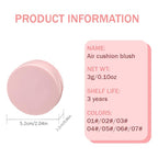 Powder Matte Blush Cheeks Face Makeup for Women With Mirror and Powder Puff Monochrome Blushes Lightweight,Smooth,Blendable,Fade and Transfer-Resistant Baked Blush,Effortless Matte Natural Finish