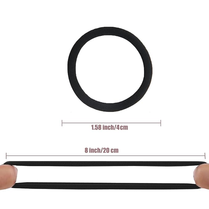 No Damage Hair Ties For Women Girls Men Kids Toddler - Soft Seamless Hair Ties For Thick & Curly Hair - Brown Rubber Bands For Hair No Pull Ponytail Holder