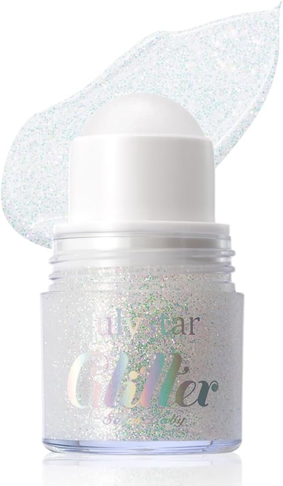 Roll-on Face Body Glitter Gel for Women Kids, Holographic Chameleon Color Glitter Gel Long Lasting Shimmer Makeup for Singer Concerts Music Festival Halloween Rave Accessories (#2 Jade)