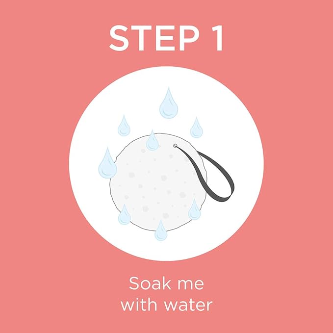 SPONGELLÉ Spongelle Freesia Pear Wild Flower Buffer Body Scrubber | Bath & Shower Loofah for Women | Exfoliator with Body Wash Infused Sponge | 14+ uses (Pack of 2)