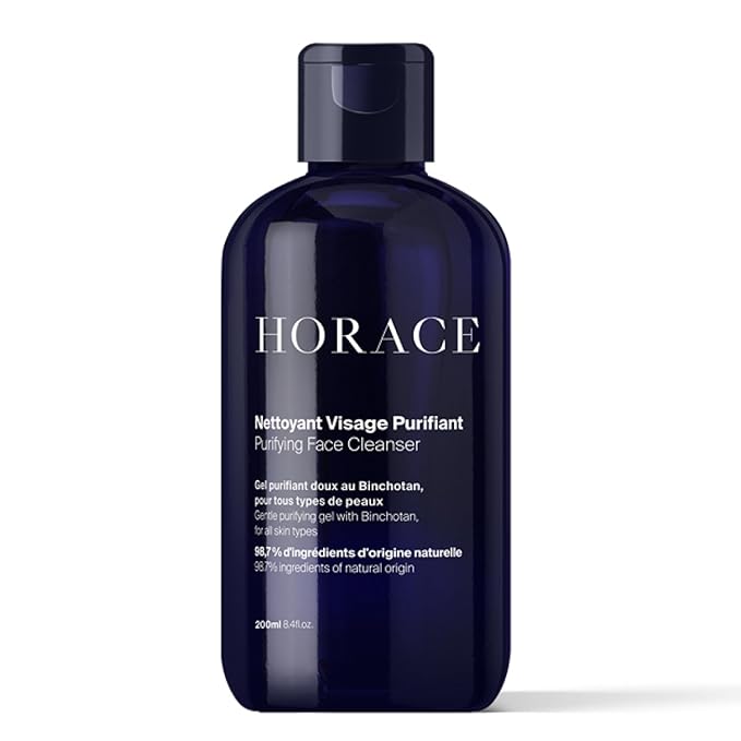 HORACE Face Cleanser for Men - Purifying Gel Against Excess Sebum - Gentle Skincare for All Skin Types - Unscented, 200 ml