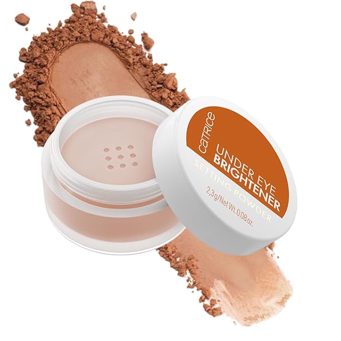 Catrice | Holiday Gift Set Under Eye Brightener & Setting Powder in 040 Dark Mocha + Magic Perfector Powder Puff Duo | Bright, Smooth & Long-Wear Finish