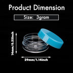 3 Gram Sample Jars with Lids, 200 Count Tiny Sample Jars, Empty Lip Balm Containers, Mini Cosmetic Containers, Makeup Travel Containers with Labels, Mini Disposable Spatulas