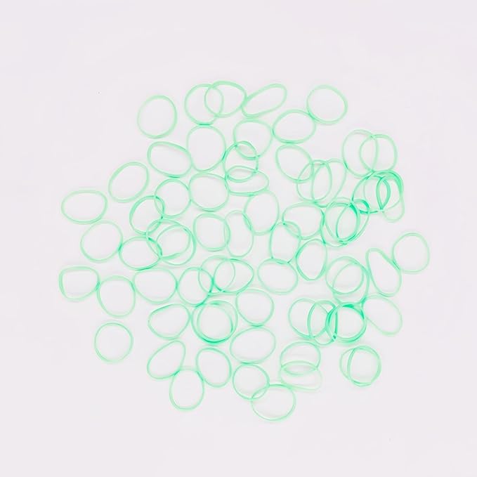 3200 Pcs Elastic Rubber Bands Small Hair Ties Hair Rubber Mini Hair Bands Hair Elastics Tiny Soft Holder Ponytails for Girls (Light Green)