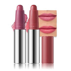 2Pcs Matte Lipstick Crayon Set for Women, Long Lasting Waterproof Velvet Lip Liner Pencil, High Pigment Creamy Lipstick, Longwear Non-Drying Lip Makeup Cruelty-free 24 Hours Original, 02#+03#