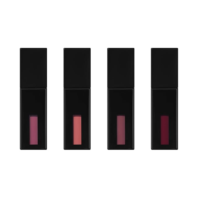 e.l.f. Glossy Lip Stain Shades 4 Days Kit, Long-Lasting Lip Stains For A Sheer Pop Of Color & Subtle Gloss Finish, Vegan & Cruelty-Free, 4 Shades