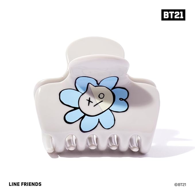 Kitsch BT21 Recycled Plastic Puffy Medium Hair Clips for Women, Medium Claw Clip for Thin & Thick Hair | Ideal Gifts for Women - VAN, 1pc