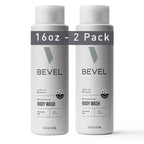 Bevel Moisturizing Body Wash for Men - Supreme Oak Scent with Shea Butter, Vitamin B, and Coconut Oil, 16 Oz (Pack of 2)(Packaging May Vary)