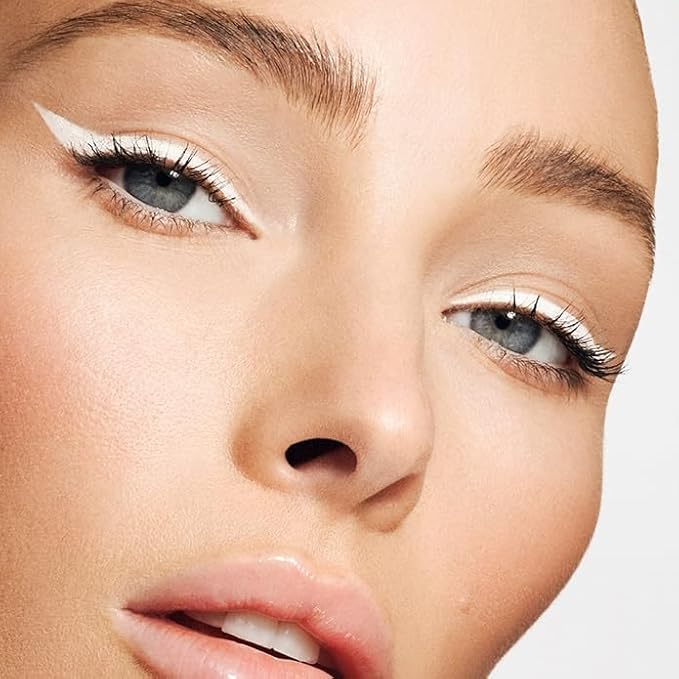 MAKE Beauty Liquid Line Waterproof Liquid Eyeliner Pen. Smudge-Proof Felt Tip for Precise Application of Lines, Wings, and Graphics. Long Lasting Eye Liner - Shade, Optical. White Eyeliner