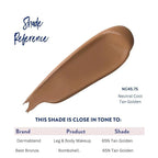 Best Bronze Bombshell Body Makeup - Tattoo Cover Up Makeup & Body Foundation Waterproof - Tattoo Concealer Waterproof for Scars, Varicose Veins Cover Up & Leg Foundation (NC45.75 Tan Golden)