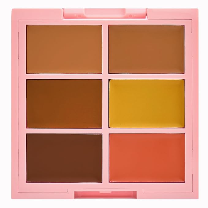 KimChi Chic Undercover Hoe Corrector Palette - Full Coverage Concealer, Creamy, Long Wearing, Hides Dark Circles & Blemishes Cruelty Free, Deep 0.25oz