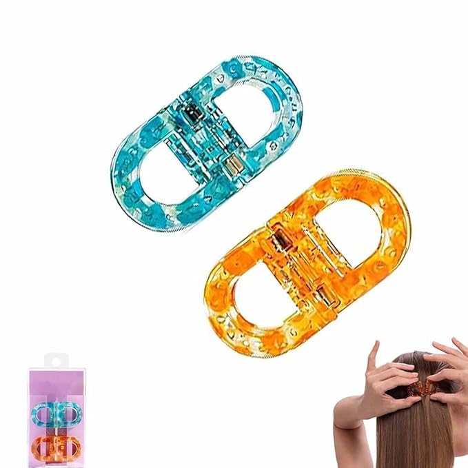 Magnetic Hair Clips – Strong Hold No-Slip Magnetic Hair Styling Clips, Seamless 2-in-1 Design for Easy Everyday Hairstyles, Gentle on All Hair Types Strong Hold (C)