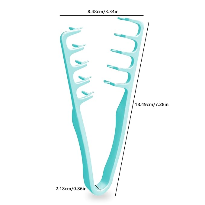 Volumizing Texture Comb, Wide-Tooth Hair Styling Comb for Men & Women, Fluffy Curly Texture Roots Volume Combs, Bangs Seam Grooming Styling Tool, Blue