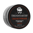 TRENDSTARTER - CREAM POMADE (2oz) - Travel Size - Medium Hold - Low Shine - Water-Based All-Day Hold Premium Hair Styling Pomade Putty Products