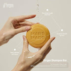 Ginger Shampoo Bar 2.0 - Hydrating & Moisturizing Natural Hair Soap for Hair Vitality & Scalp Nourishment - Solid Shampoo for All Hair Types (120g, 4.23oz)