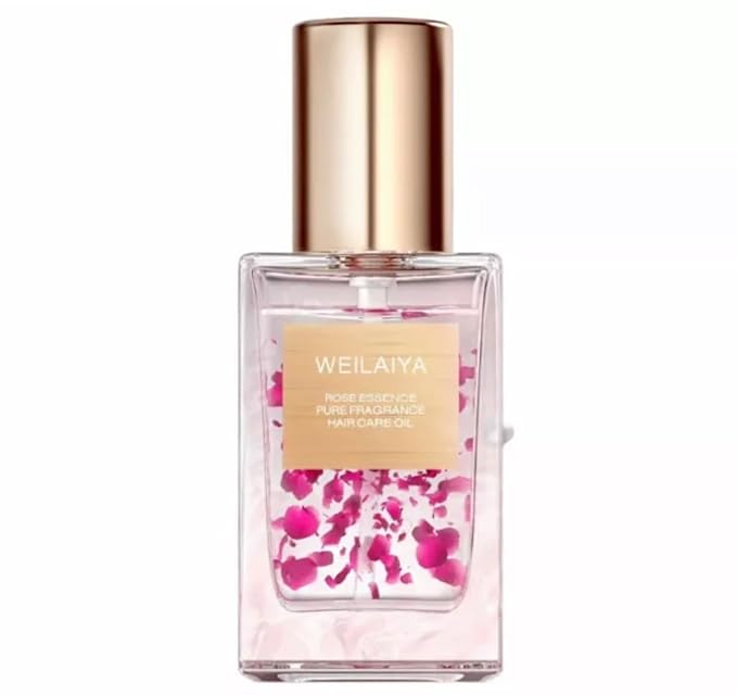 Weilaiya Damask Rose Essence Pure Fragrance Hair Care Oil – 1.41 fl oz – Nourishing Oil for Dry, Damaged, Frizzy Hair – Natural Moisturizing & Smoothing Treatment for All Hair Types