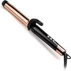 SRILabs CurlQ Curling Iron with 1.25 inch Extra Long Titanium Barrel, Ceramic Paddle Brush, and Thermal Brush with Rapid Heat Up, 12-Temperature Settings, and 360 Degrees Swivel Cord