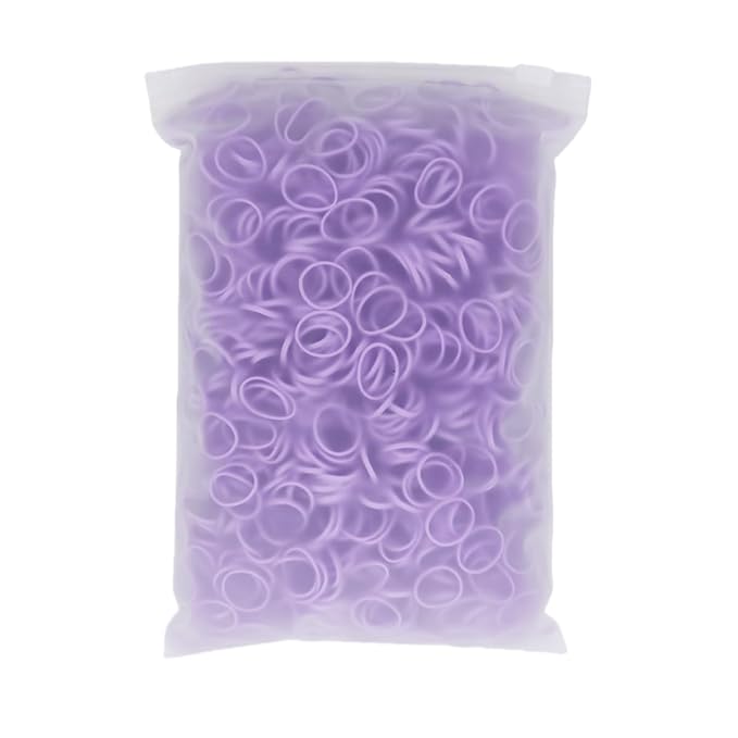 3200 Pcs Elastic Rubber Bands Small Hair Ties Hair Rubber Mini Hair Bands Hair Elastics Tiny Soft Holder Ponytails for Girls (Purple)