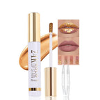 2025 New 24K Gold Liquid Lip Gloss Peel Off Lip Stain Tattoo with Tweezer, Mauve Lips Stain Peel Off Masque, Long Lasting Waterproof Lip Tint Stain, Transfer-proof for All Skin Types 04#