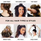 Kitsch Spiral Hair Ties for Women - Creaseless and Dent-free Coil Hair Ties | No Damage, Phone Cord Coils | Made of Flexible and Durable Plastic | Ideal Gifts for Women - 4pcs (Clear/Transparent)