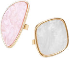 2 Pcs Resin Mixing Palette with Finger Rings Eyelash Extension Glue Rings Nail Art Equipment