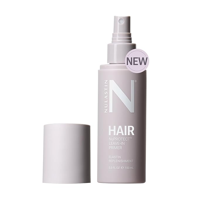 NULASTIN NuProtect Leave In Conditioner Spray - Silicone-Free Heat Protectant, Detangler Spray, Split Ends Hair Treatment & Styling Primer - Color-Safe Formula with 24HR Frizz Control (5 Fl Oz)