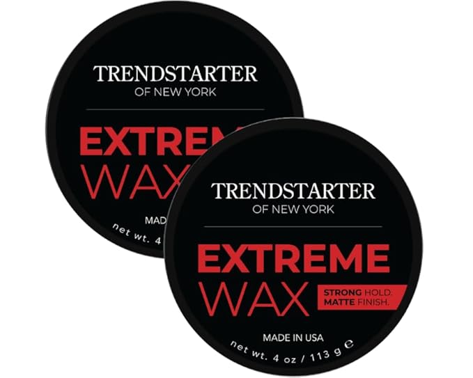 TRENDSTARTER - EXTREME (4oz) (PACK of 2) - Strong Matte Finish - Premium Water Based Flake-Free Styling Pomade for All Hair Types - All-Day Hold