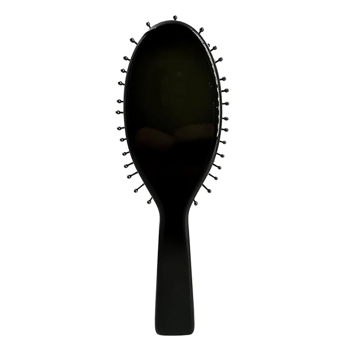 Phillips Brush Luxe Oval Paddle Purse Sized Hair Brush, Sleek Black Color with Gold Accents – 7 inch Detangler Paddle Brush from the Luxe Series by Phillips Brush