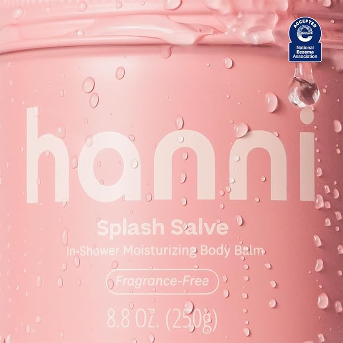HANNI Splash Salve Body Mask, In-Shower Moisturizer with Coconut, Jojoba, Shea Butter & Glycerin, Deep Conditioning for All Skin Types, FRAGRANCE-FREE, 250 mL / 8.8 oz